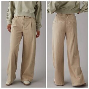 American Eagle Outfitters Dreamy Drape khaki Wide-Leg Pants